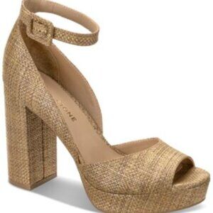 Sun Stone Reemaa Block-Heel Platform San Gold 10M